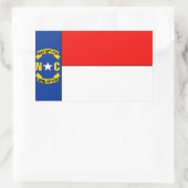 Flag North Carolina Rechteckiger Aufkleber (Tasche)