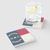 Flag North Carolina Steinuntersetzer (Seitenansicht)