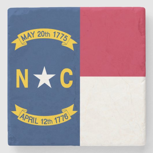 Flag North Carolina Steinuntersetzer (Vorderseite)
