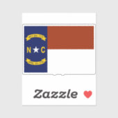 Flag North Carolina Sticker (Blatt)