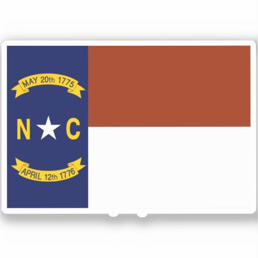 Flag North Carolina Sticker (Vorderseite)