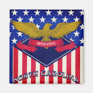 Flag North Carolina USA Magnet