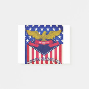 Flag North Carolina USA Post-it Klebezettel