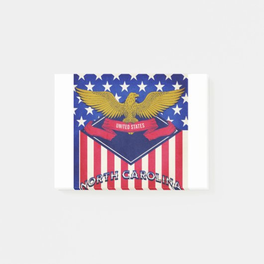Flag North Carolina USA Post-it Klebezettel (Vorderseite)
