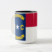 Flag North Carolina Zweifarbige Tasse (Vorderseite Links)