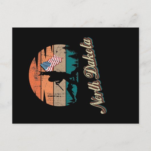 Flag North Dakota USA Postkarte (Vorderseite)