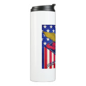 Flag North Dakota USA Thermosbecher (Nach links gedreht)