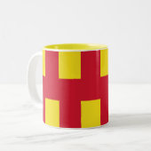 Flag Northumberland Zwei-Tone-Kaffee-Tasse Zweifarbige Tasse (Vorderseite Links)