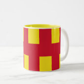 Flag Northumberland Zwei-Tone-Kaffee-Tasse Zweifarbige Tasse (VorderseiteRechts)