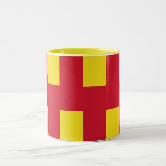 Flag Northumberland Zwei-Tone-Kaffee-Tasse Zweifarbige Tasse (Mittel)
