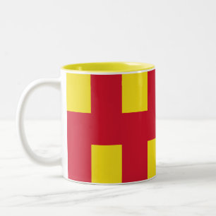 Flag Northumberland Zwei-Tone-Kaffee-Tasse Zweifarbige Tasse