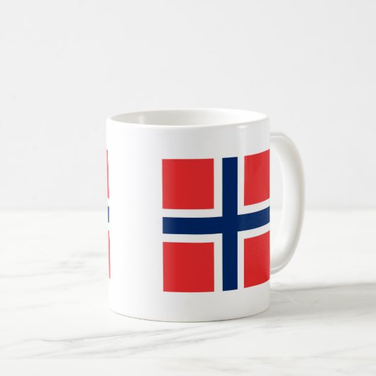 Flag Norwegen Kaffeetasse (VorderseiteRechts)