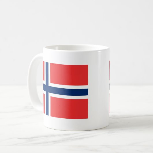 Flag Norwegen Kaffeetasse (Vorderseite Links)