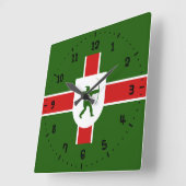 Flag Nottinghamshire Square Wall Clock Quadratische Wanduhr (Winkel)