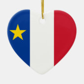 Flag of Acadia Keramik Ornament (Vorne)