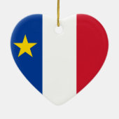 Flag of Acadia Keramik Ornament (Hinten)