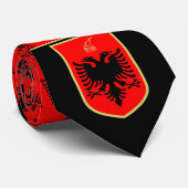 Flag of Albania, albanian Coat of Arms Krawatte (Gerollt)