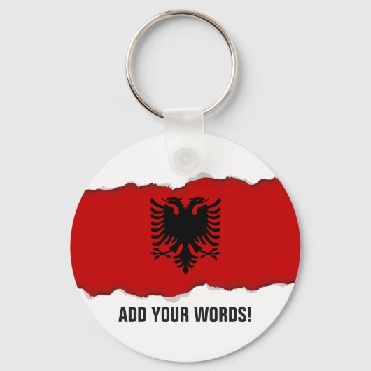 Flag of Albania Schlüsselanhänger (Vorderseite)
