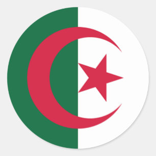 Flag of Algeria Laptop Runder Aufkleber