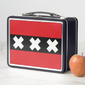 Flag of Amsterdam, Netherlands Metall Brotdose (Beispiel)