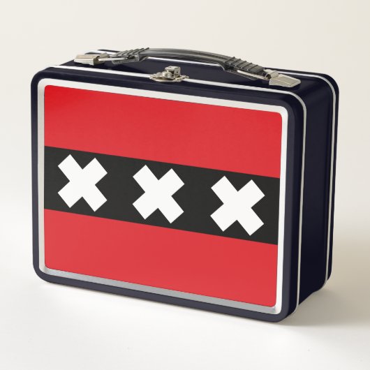 Flag of Amsterdam, Netherlands Metall Brotdose (Vorderseite)