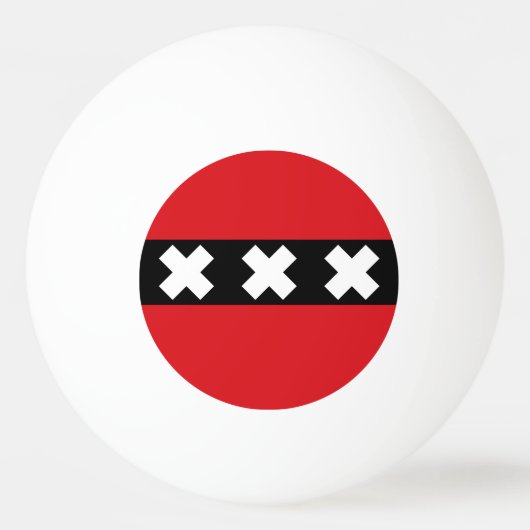 Flag of Amsterdam, Netherlands Ping Pong Paddle Tischtennisball (Vorderseite)