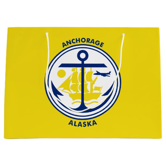 Flag of Anchorage, Alaska Large Gift Bag Große Geschenktüte (Vorderseite)