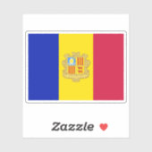 Flag of Andorra (1959–1971) Aufkleber (Blatt)