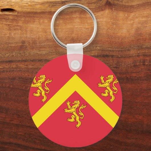 Flag of Anglesey Keychain Schlüsselanhänger (Rückseite)