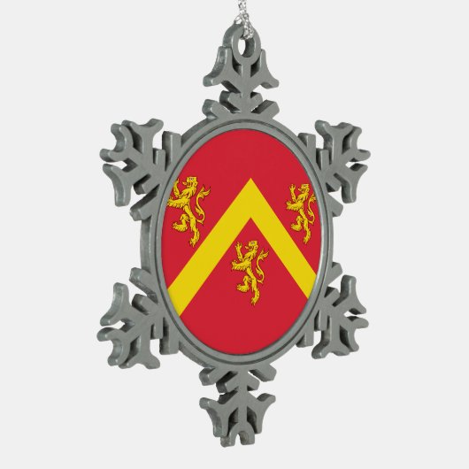 Flag of Anglesey Schneeflocken Zinn-Ornament (Links)