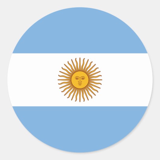 Flag of Argentina - Bandera Runder Aufkleber (Vorderseite)