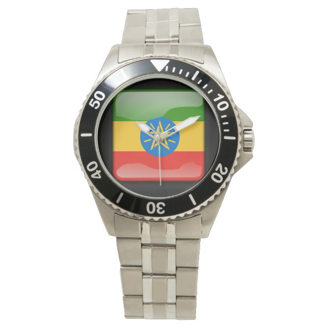 Flag_of_Äthiopien Armbanduhr (Vorderseite)