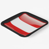 Flag_of_Austria Pappteller (Gewinkelt)