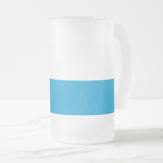 Flag of Bavaria Frosted Glass Beer Mug Mattglas Bierglas (VorderseiteRechts)