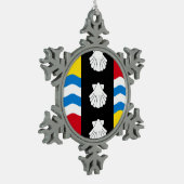 Flag of Bedfordshire  Schneeflocken Zinn-Ornament (Links)
