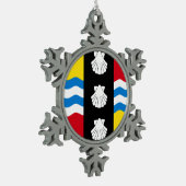 Flag of Bedfordshire Schneeflocken Zinn-Ornament (Links)