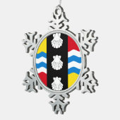 Flag of Bedfordshire Schneeflocken Zinn-Ornament (Rechts)