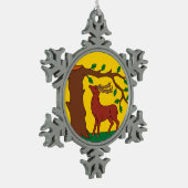 Flag of Bedfordshire   Schneeflocken Zinn-Ornament (Links)