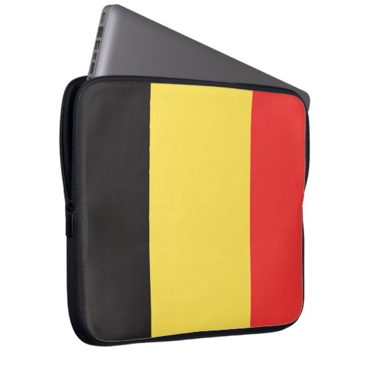 Flag of Belgium Laptopschutzhülle (Vorne Rechts)