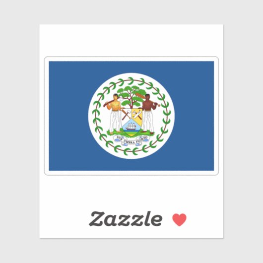 Flag of Belize (1950-1981) Aufkleber (Blatt)