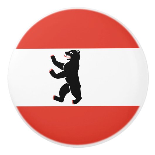 Flag of Berlin Ceramic Knob Keramikknauf (Vorderseite)