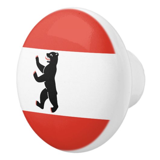 Flag of Berlin Ceramic Knob Keramikknauf (Rechts)