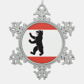 Flag of Berlin Schneeflocken Zinn-Ornament (Vorderseite)