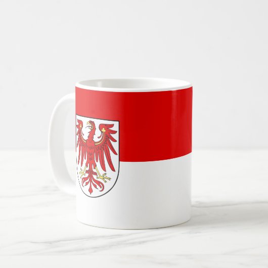 Flag of Brandenburg Coffee Mug Kaffeetasse (Vorderseite Links)
