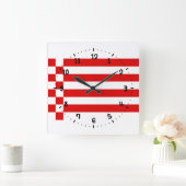Flag of Bremen Square Wall Clock Quadratische Wanduhr (Zuhause)