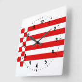 Flag of Bremen Square Wall Clock Quadratische Wanduhr (Winkel)
