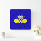 Flag of Brussels, Belgium Square Wall Clock Quadratische Wanduhr (Zuhause)