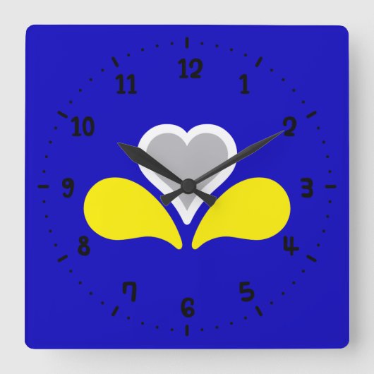 Flag of Brussels, Belgium Square Wall Clock Quadratische Wanduhr (Vorderseite)
