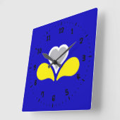 Flag of Brussels, Belgium Square Wall Clock Quadratische Wanduhr (Winkel)