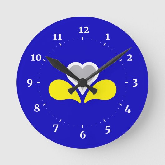 Flag of Brussels, Belgium Square Wall Clock Runde Wanduhr (Vorderseite)